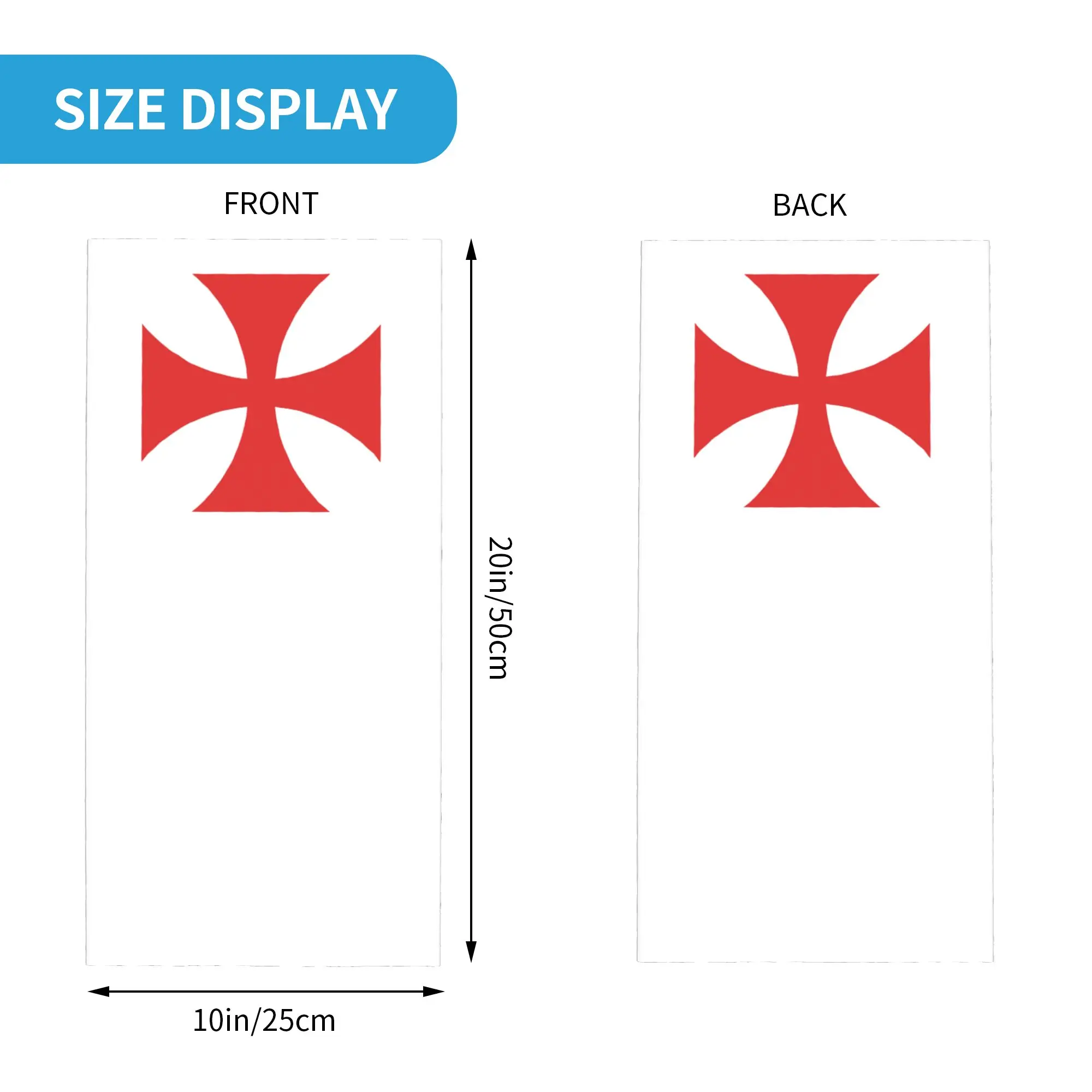Templar Shield Cross Medieval Warrior Sword Knights Templar Deus Vult  Bandana Neck Gaiter Printed Wrap Scarf Headband Cycling