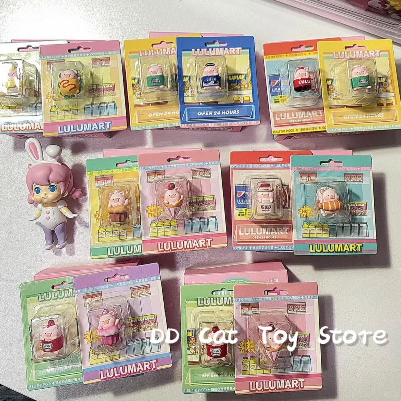 

In Stock Original Pig The Lulu Piggy Lulu Mart Series Blind Box Kawaii Lulu Hanging Card Mini Surprise Box Birthday Xmas Gift