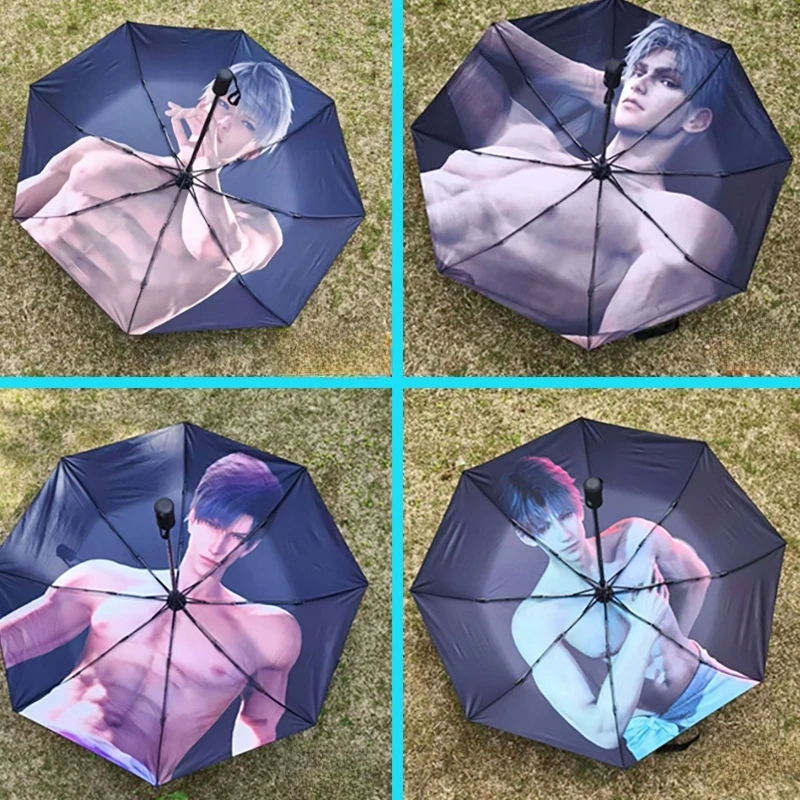 

Game Love And Deepspace Sylus Xavier Cosplay Vinyl Umbrella Collapsible Rainshade Outdoor Sun Parasol Sunny Rain Dual-Use Gifts