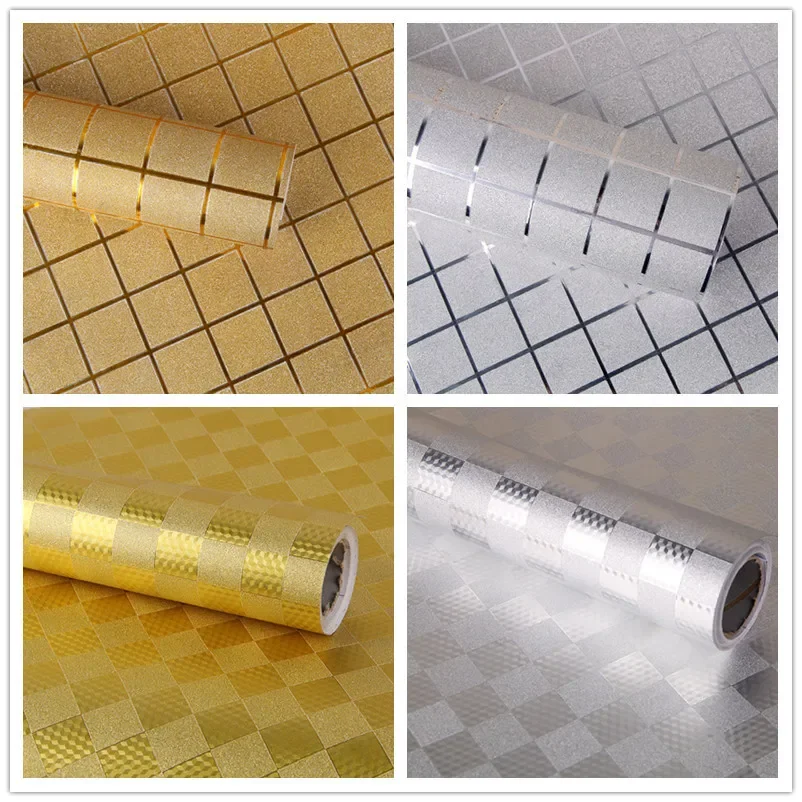 

3D Золотая и серебряная мозаика, вспышка, золотые самоклеящиеся обои, фоновая пленка и самоклеящаяся бумажная мебельная пленка для телевидения