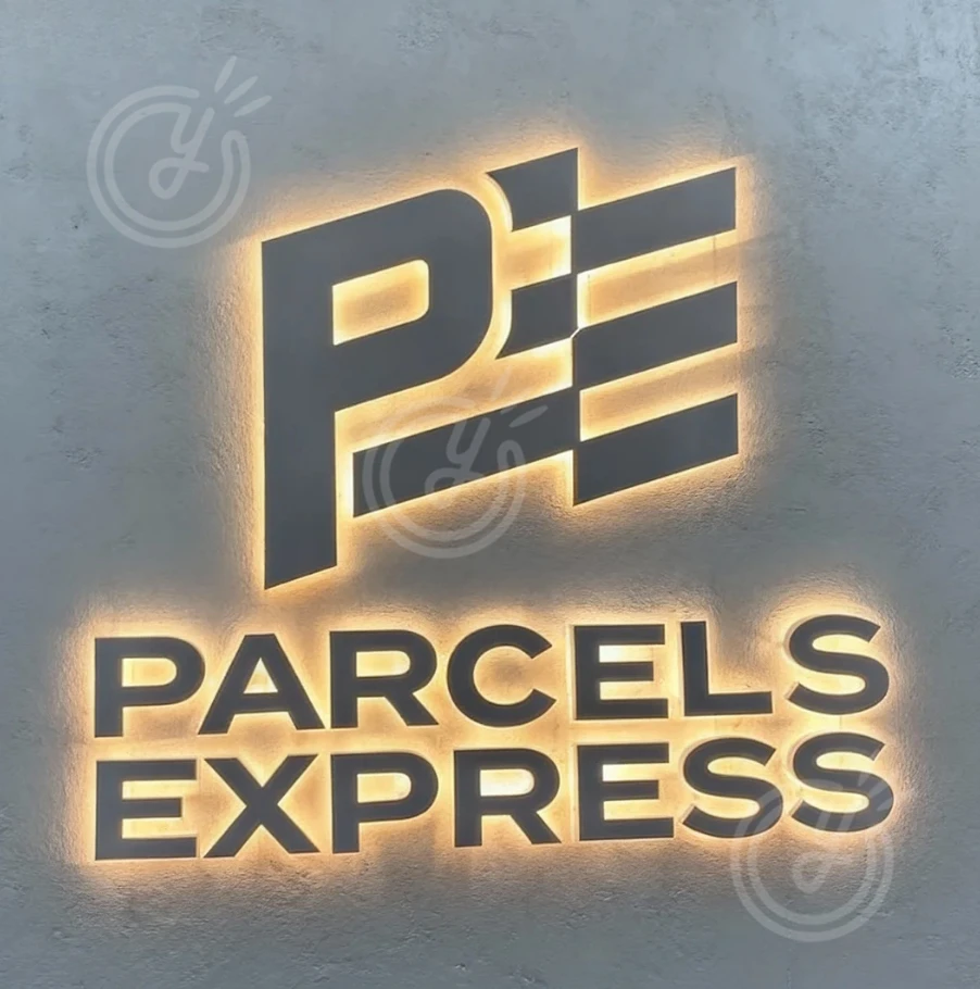 Chandelier Light Up Sign Metal 3D Business Backlit LED Logo Signage Salon Advertising Laser Cut Signboard Halo Neon Lit Bar Shop