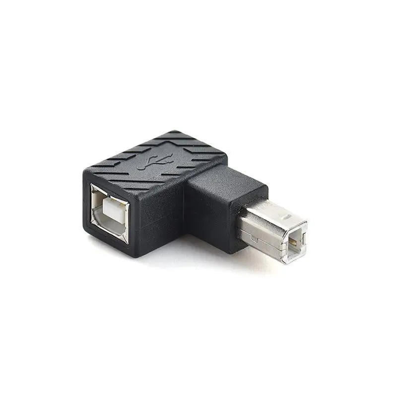 90 Degree Elbow USB Type B Male to Female Adapter Printer Scanner Data Charging Connector