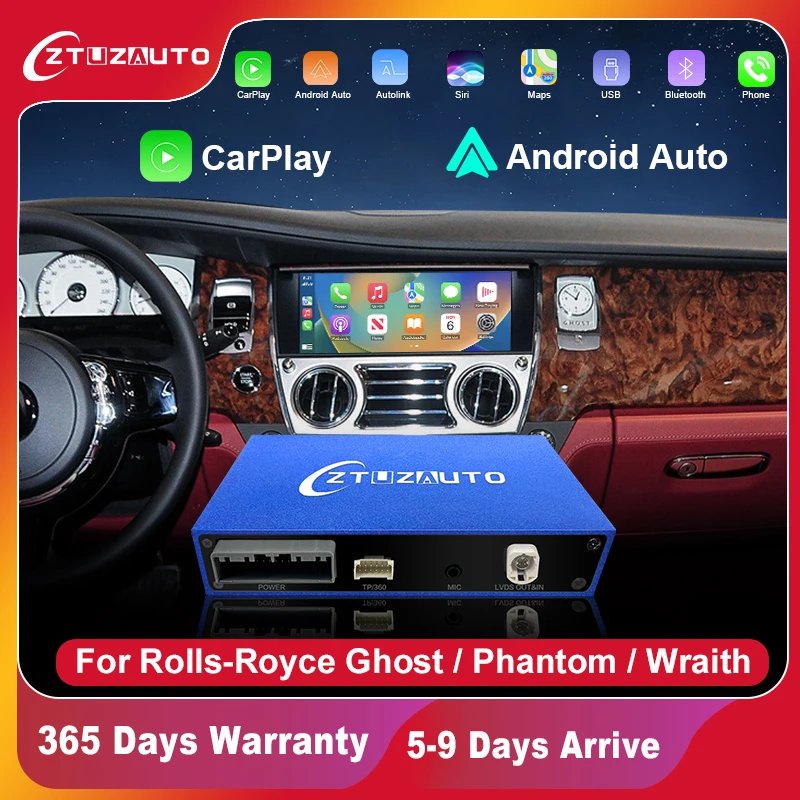 Wireless Carplay For Rolls Royce Wraith Ghost Phantom CIC System with Android Auto Airplay Autolink Support Rear Camera Module