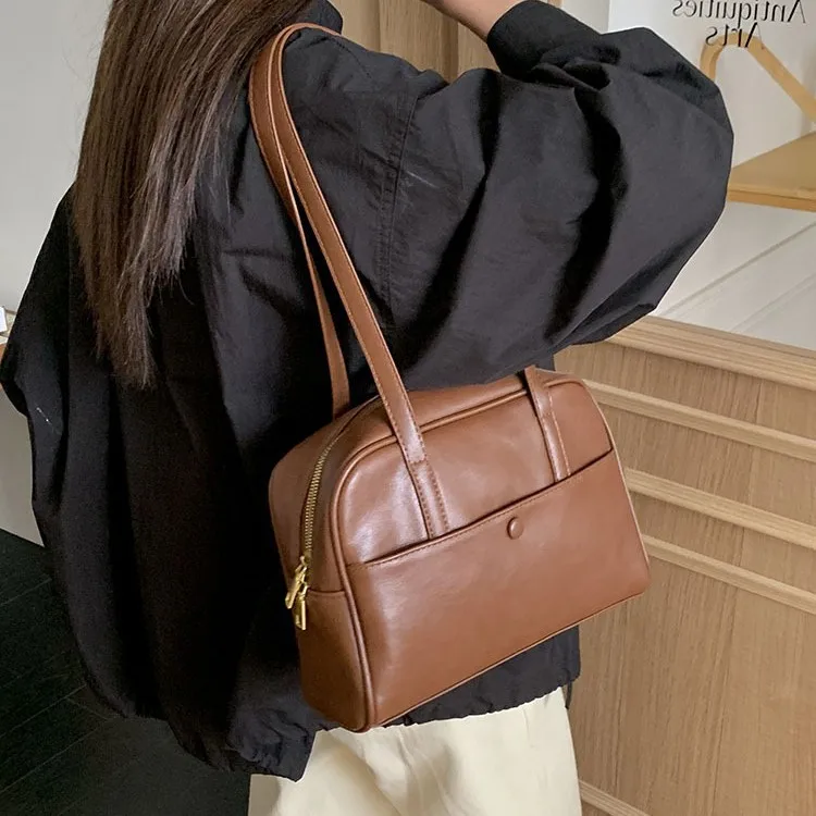 Large capacity single shoulder bag for women 2025 new retro underarm bag versatile tote bag