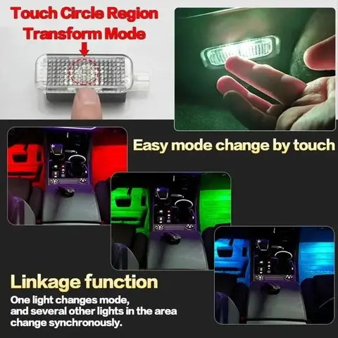 아우디 A1 A4 A5 A6 A7 A8 Q3 Q5 Q7용 RGB LED 자동차 실내 발밑 분위기 장식 조명 신제품