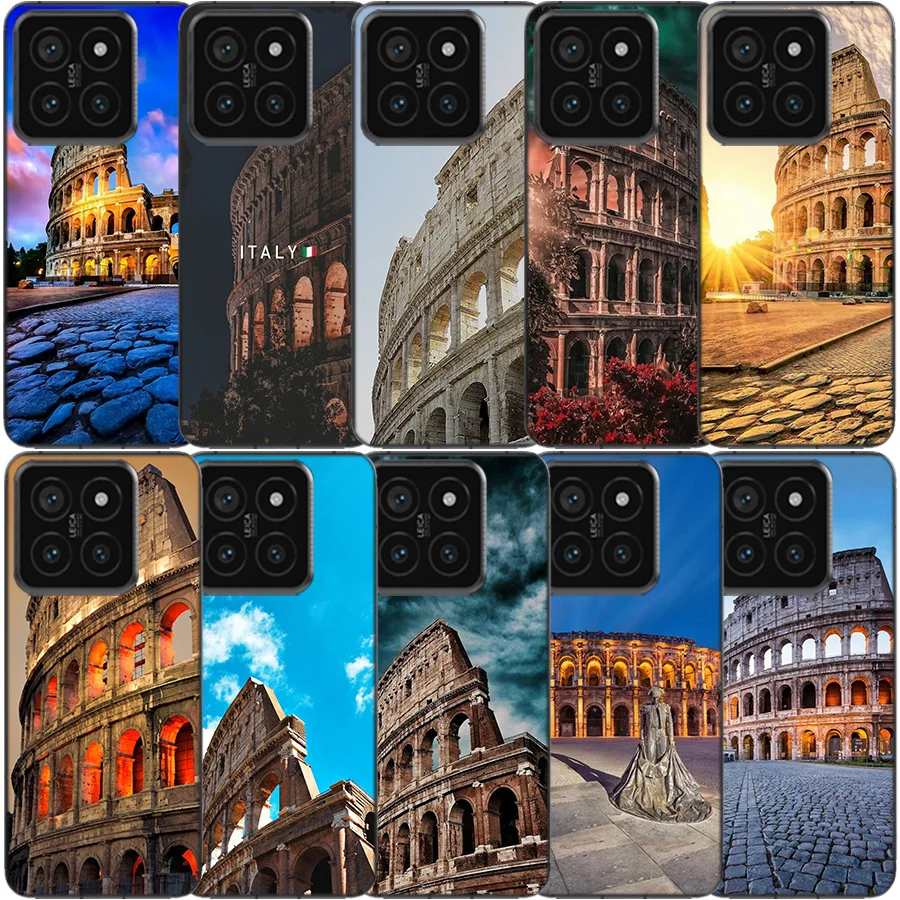 Colosseum Rome Italy Clear Phone Case For Xiaomi Mi 13 12 12T 11 11T 10 10T Pro 11i 9 9T 8 Lite CC9E A3 A2 TPU Pattern Soft Fund