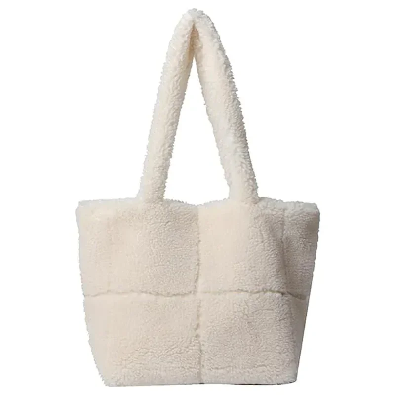 2025 Women Soft Plush Shoulder Bag Fluffy Tote Bag Furry