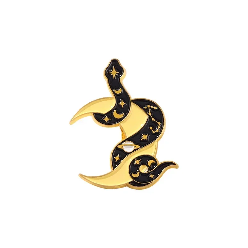 snake serpentine surround Brooch Enamel Lapel Pin High Quality Alloy Badges Action Adventure Game Cosplay Brooches Jewelry Gift - view 6