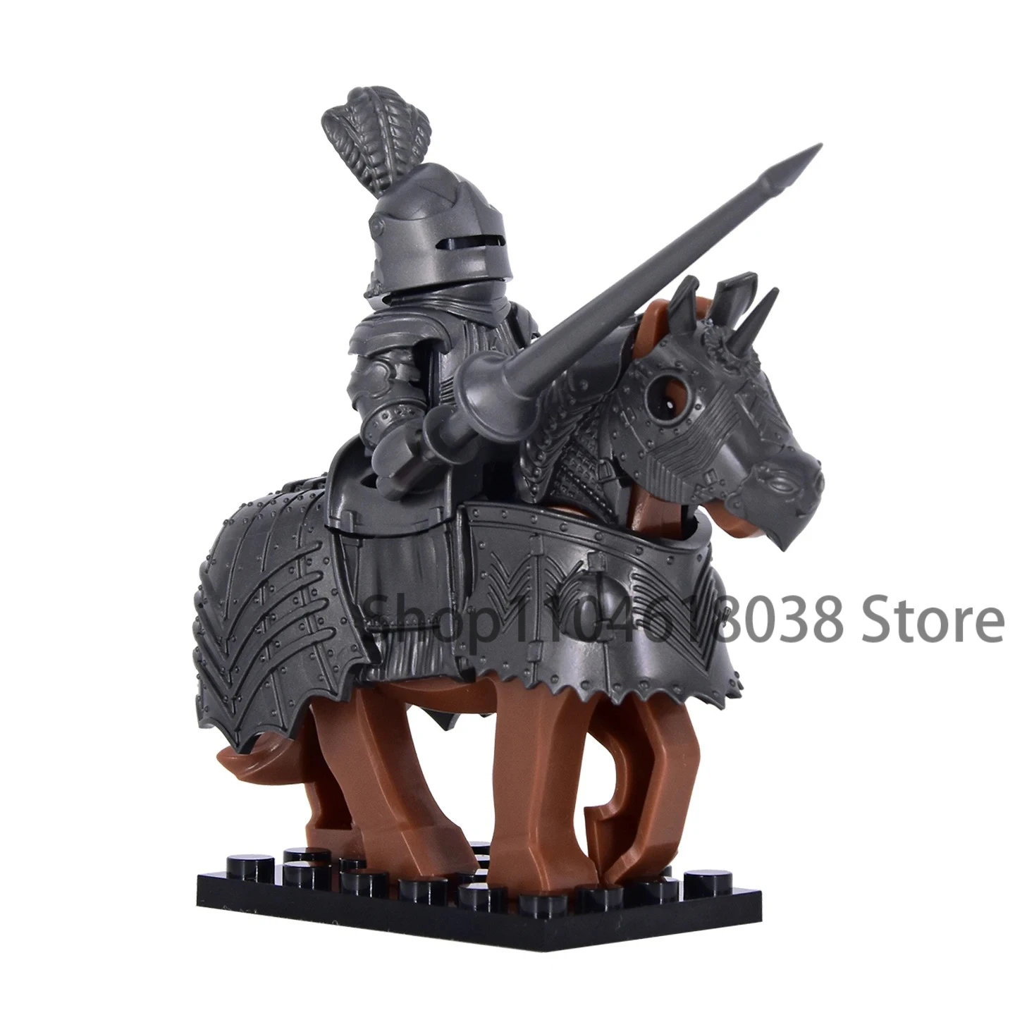 V1002 Mittelalterliche Bogenschützen Ritter Burgwächter Palädiner Ritter Schwarze Adler Ritter Schwere Rüstung Baustein-Zubehör Spielzeug