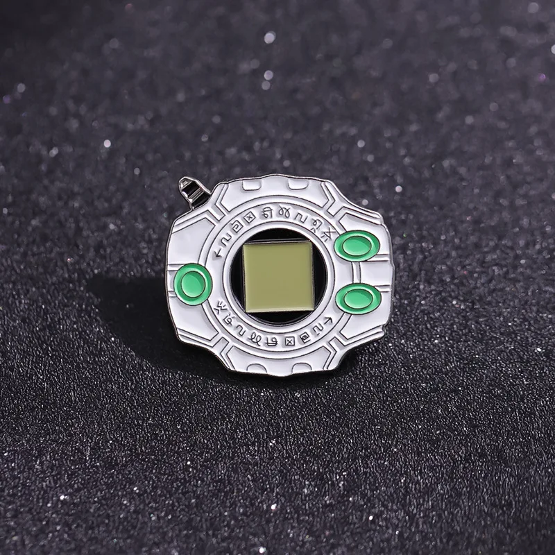 Anime Digimon Adventure esmalte Pin broche Yagami Taichi Yagumon Tyrannosaurus Evolver Unisex broche disfraz mochila joyería Gif