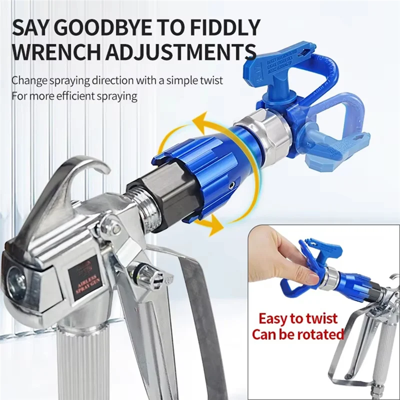 

【24 Hours Sale】Universal Adapter Rotate Different Angle 360 Degree Fan Pivot Rotation Airless Paint Sprayer Swivel Extension Con