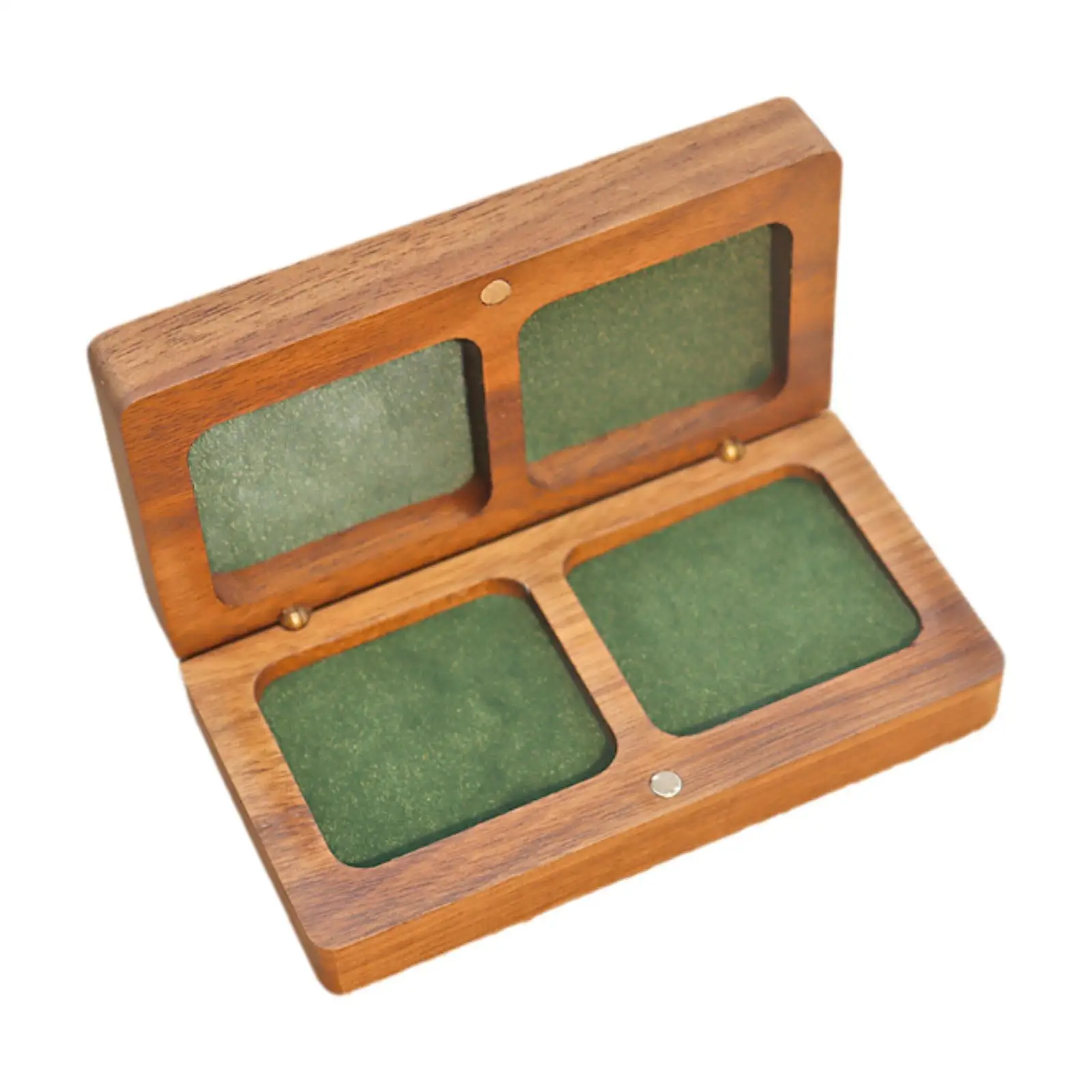 صندوق خواتم خشبي علبة مجوهرات عرض حامل خواتم الخطبة حامل ل #3