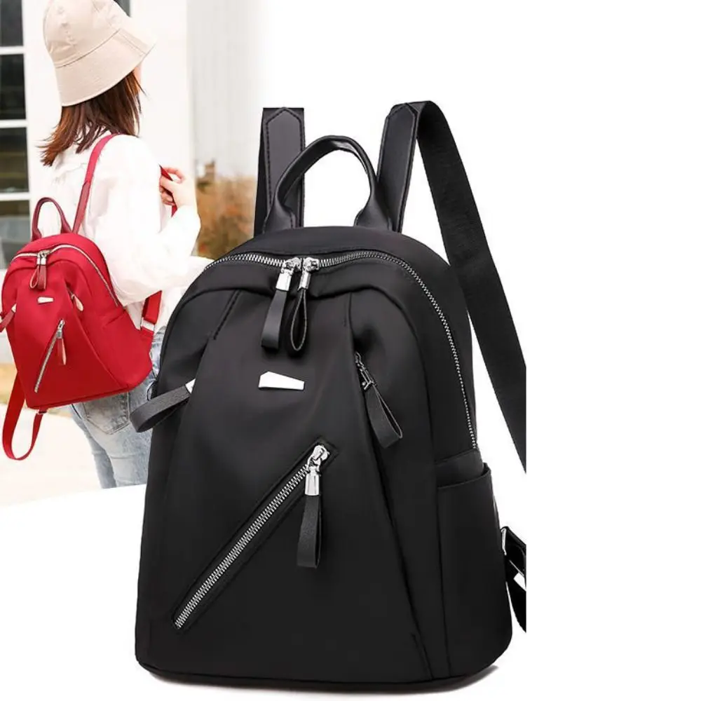 

Sweet PU Multi Pouch Backpack Small Pack Korean Style Solid Color Shoulder Bag Handbag Solid Color Retro Backpack Girls
