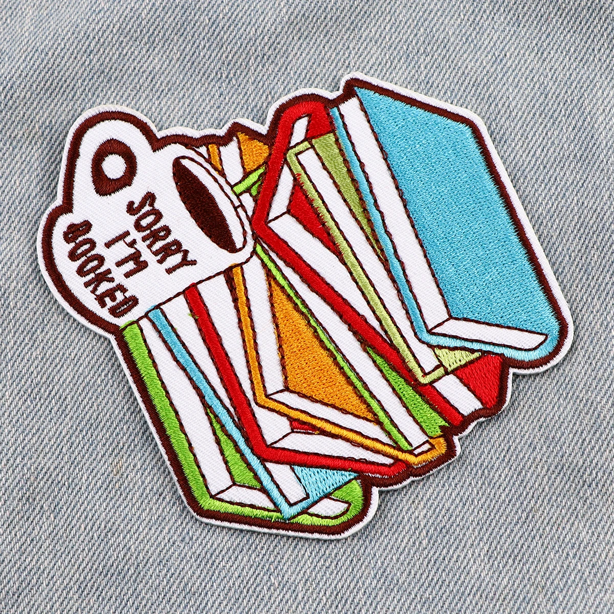 Patch brodé de citations de livre pour vêtements, vestes, Patch thermoadhésif, bricolage, fer sur Patch, accessoires appliqués, autocollant