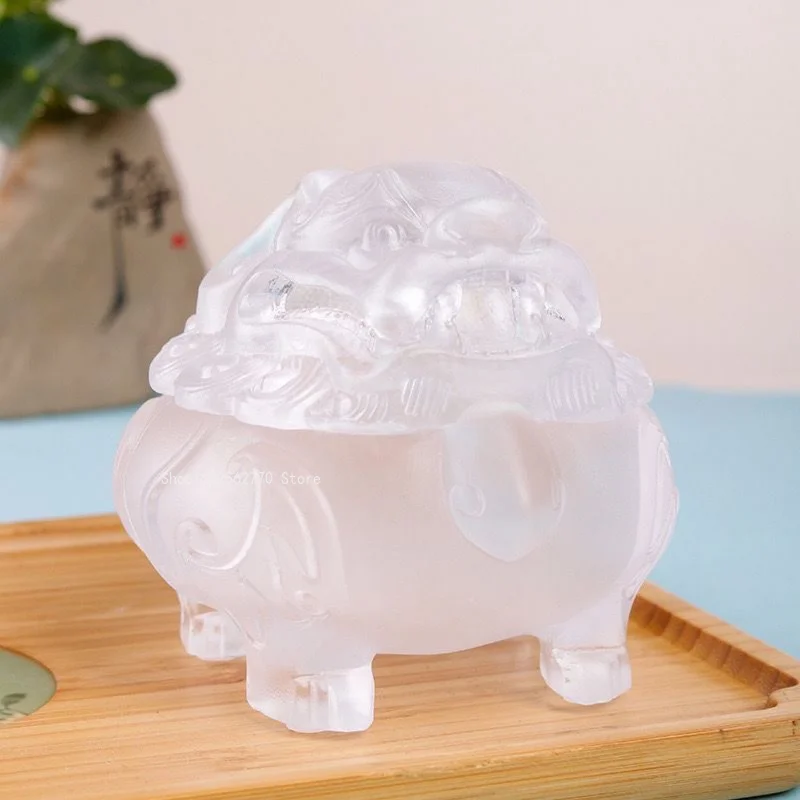 White Glass Incense Burner Sandalwood Agarwood Creative Decoration Household Indoor Zen Play Incense Seal Fragrance Diffuser