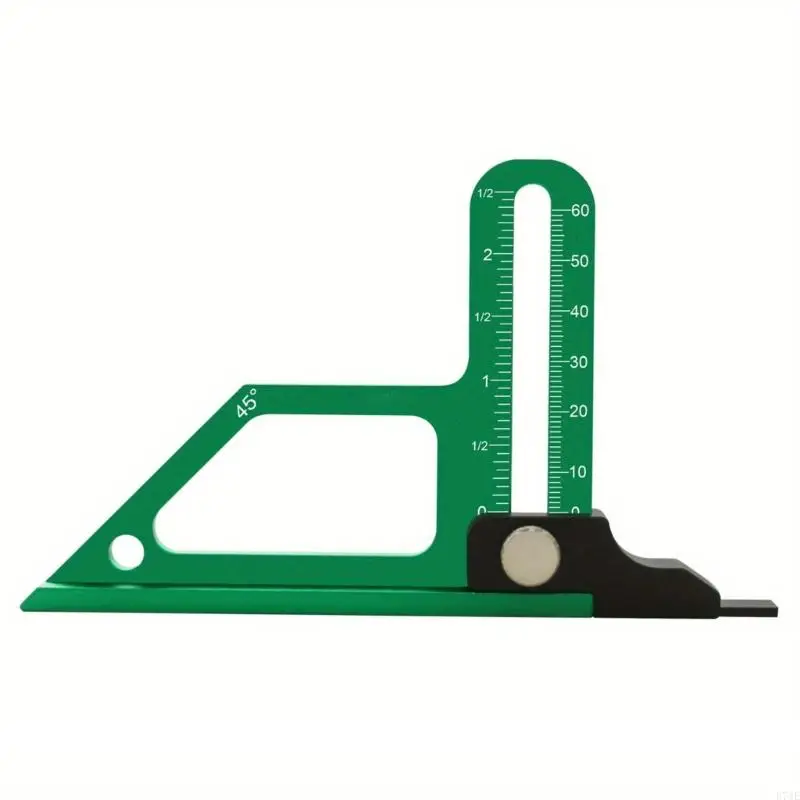 

E74E Woodworking Measurement Tool Height Gauge with Inch Metric Scale Depth Measuring Ruler Aluminum Height Gauge