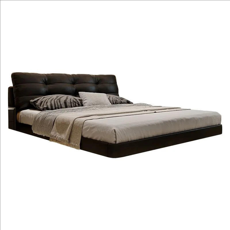 

Customizable Leather Bed Down Black