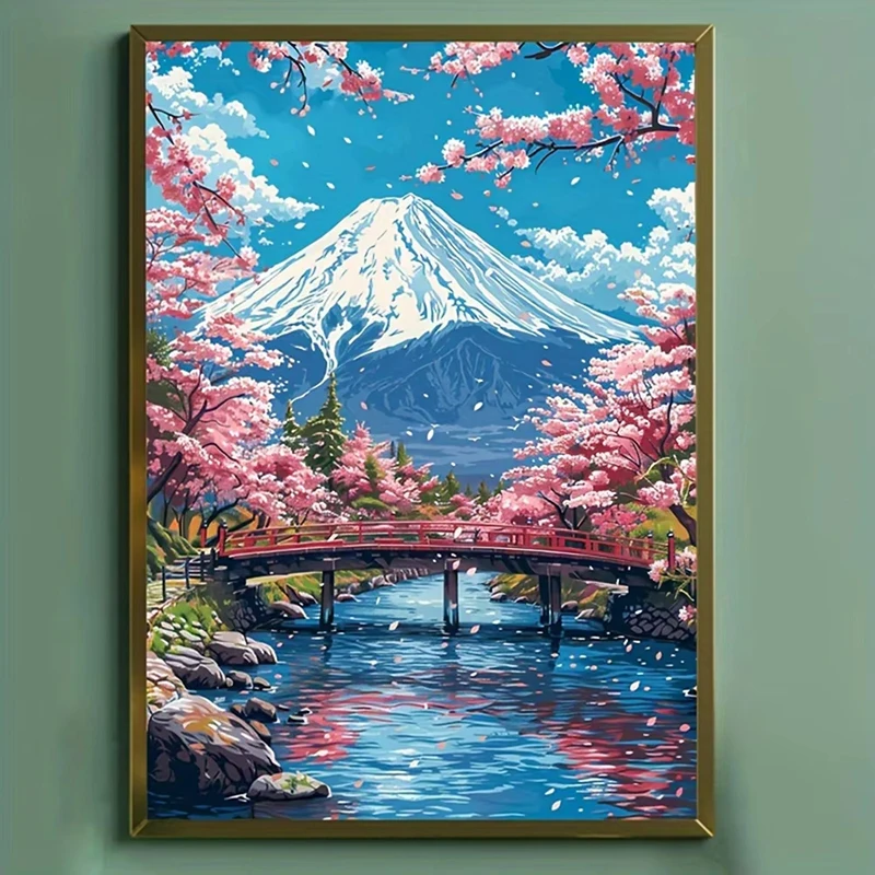 

Алмазная картина Fuji DIY под креплением, набор аксессуаров для алмазной живописи «сделай сам», японский пейзаж, подходит для домашней жизни