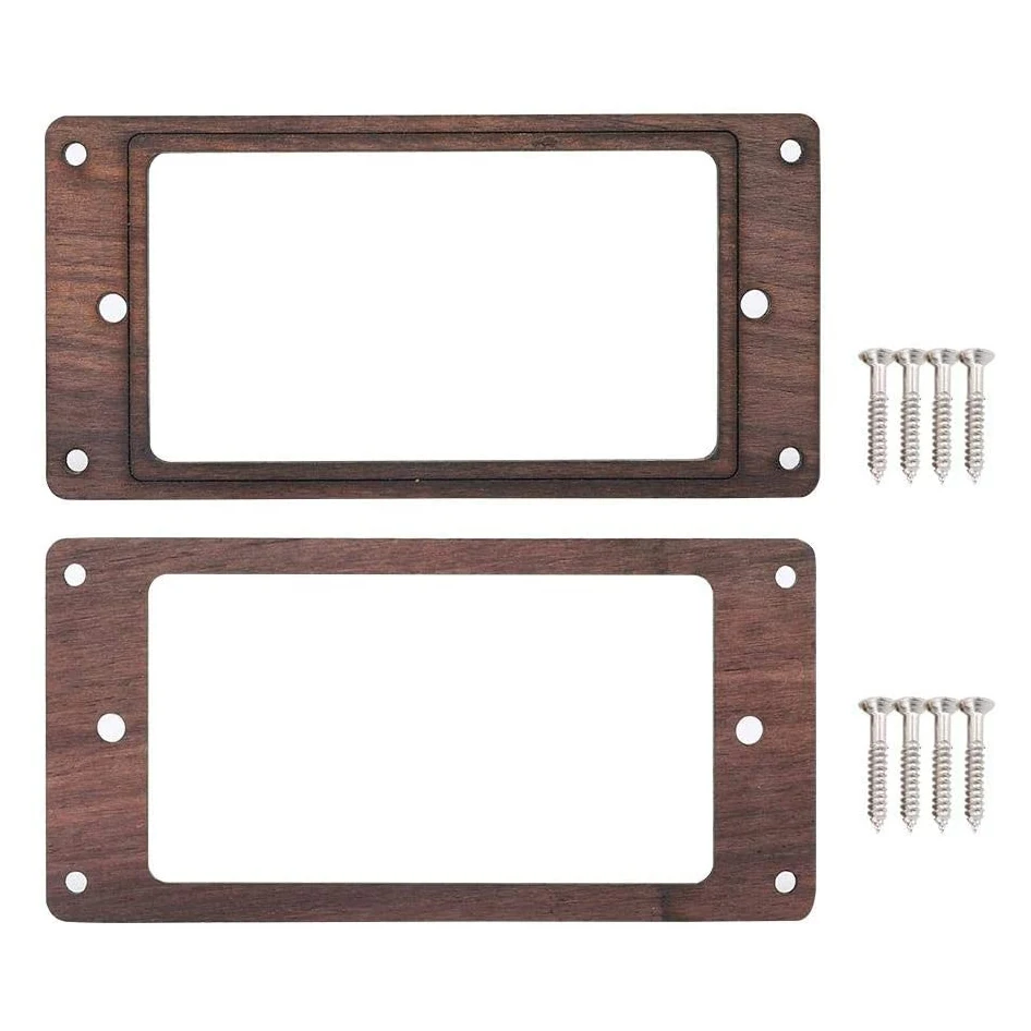 

2Pcs Electric Guitars Wooden Humbucker Guitar Pickup Frame Pickup Mounting Ring