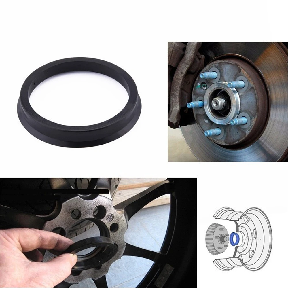 AUTCOAT 4Pcs/Set Automotive Car Plastic Wheel Hub Centric Rings Center Hubrings Bore 73.1-57.1 66.6-57.1