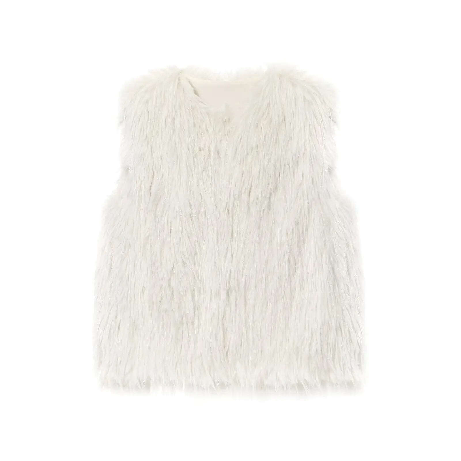 

Jenny&dave Woman Clothes French Fashion Ladies Lazy Party Faux Fur Coat Sleeveless Jacket Minimalist Vest Women's Jacket Tops