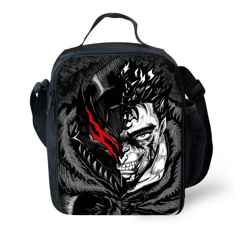 Bolsa aislante de gran capacidad para niño y niña, fiambrera térmica reutilizable para pícnic al aire libre, Anime b-berserks