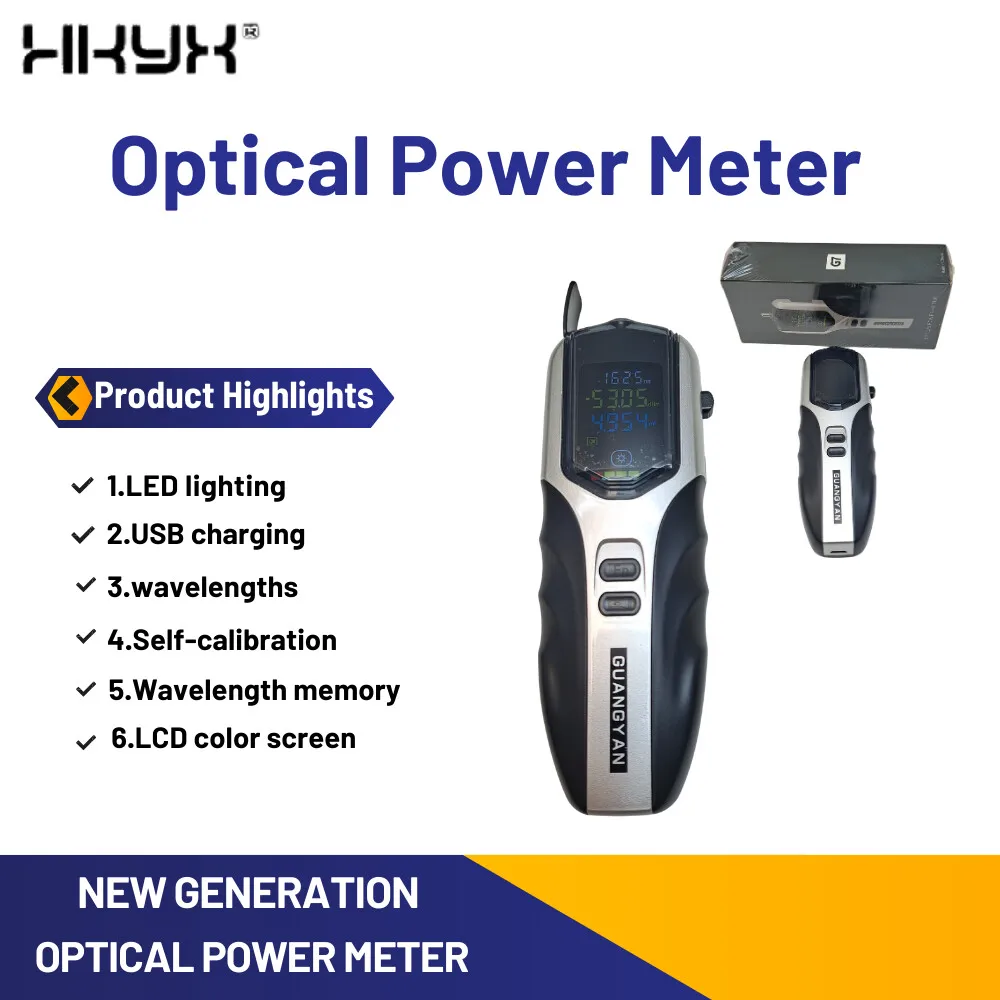 Handheld Mini Fiber Optical Power Meter-70+10 Dbm/-50+26 Dbm/-70~+3Dbm Lithium Battery OPM With LED Lighting