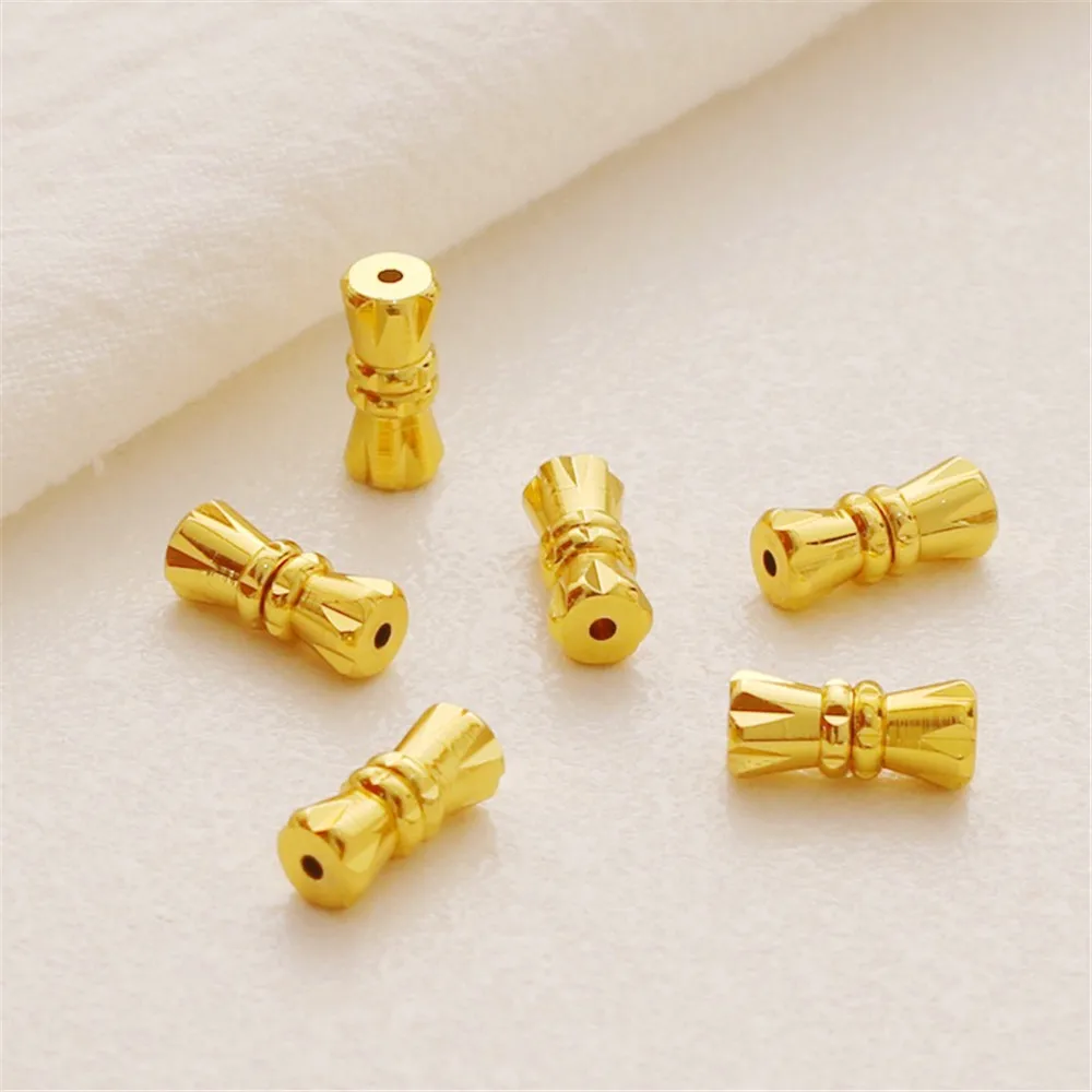 18K Gold-coated Copper Gold-Plated Screw Link, Necklace Buckle, DIY Jewelry Accessories, Bracelet, Necklace Button Head, 5x11mm