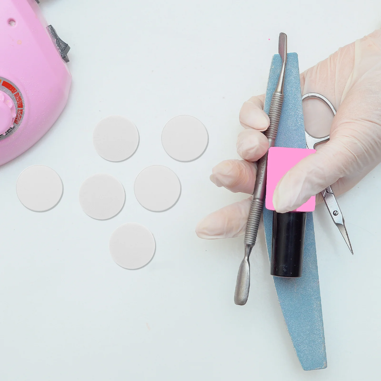 50Pcs Manicure Sanding Discs Nail Polishing Pads Buffer Blocks Home Salon Use Exfoliate Dead Skin Remover Sanding Disc