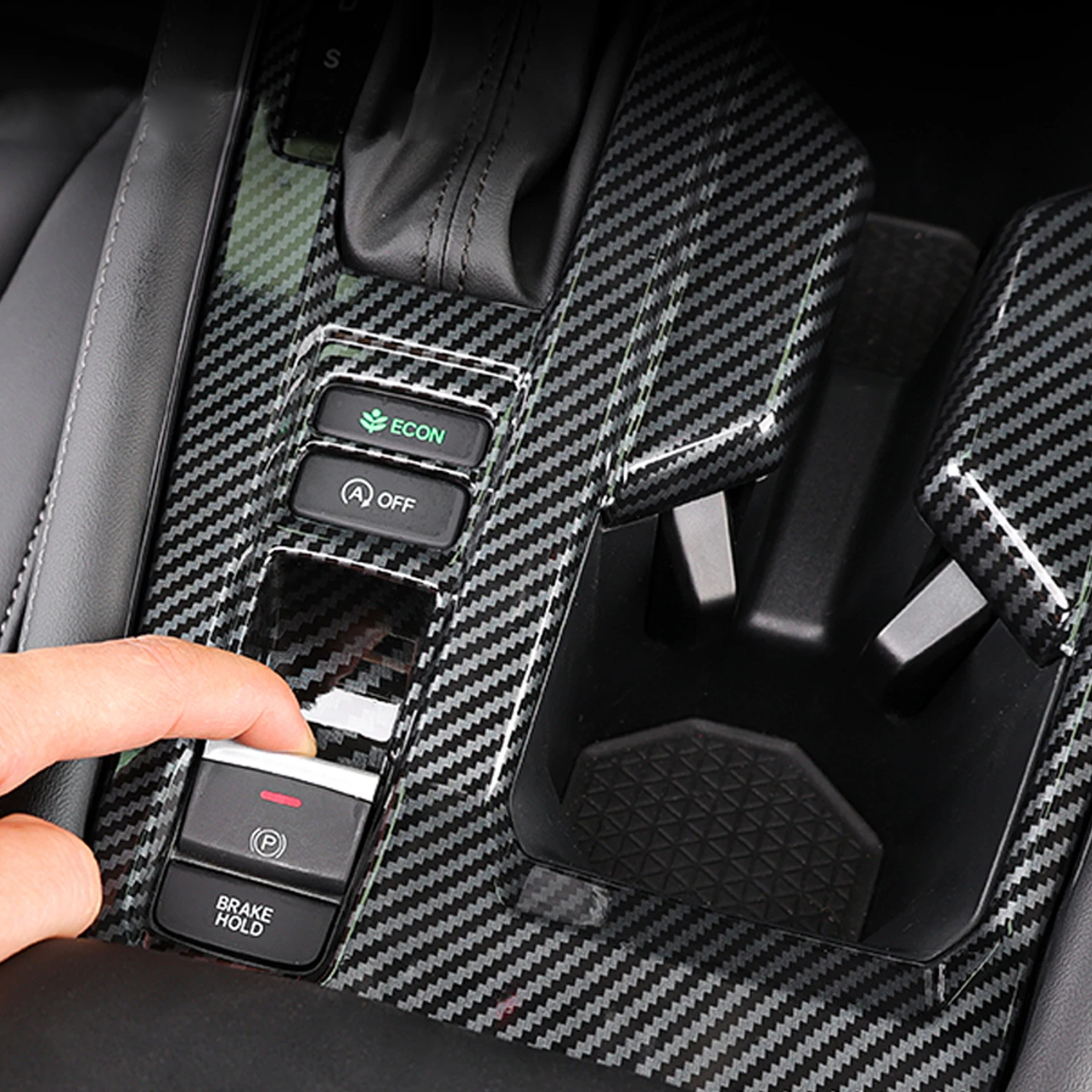 Only Fit LHD! Car Accessories For Honda Accord 11th Gen 2023 2024 ABS Carbon Fiber Style Gear Shift Panel Trim 1pcs image 5