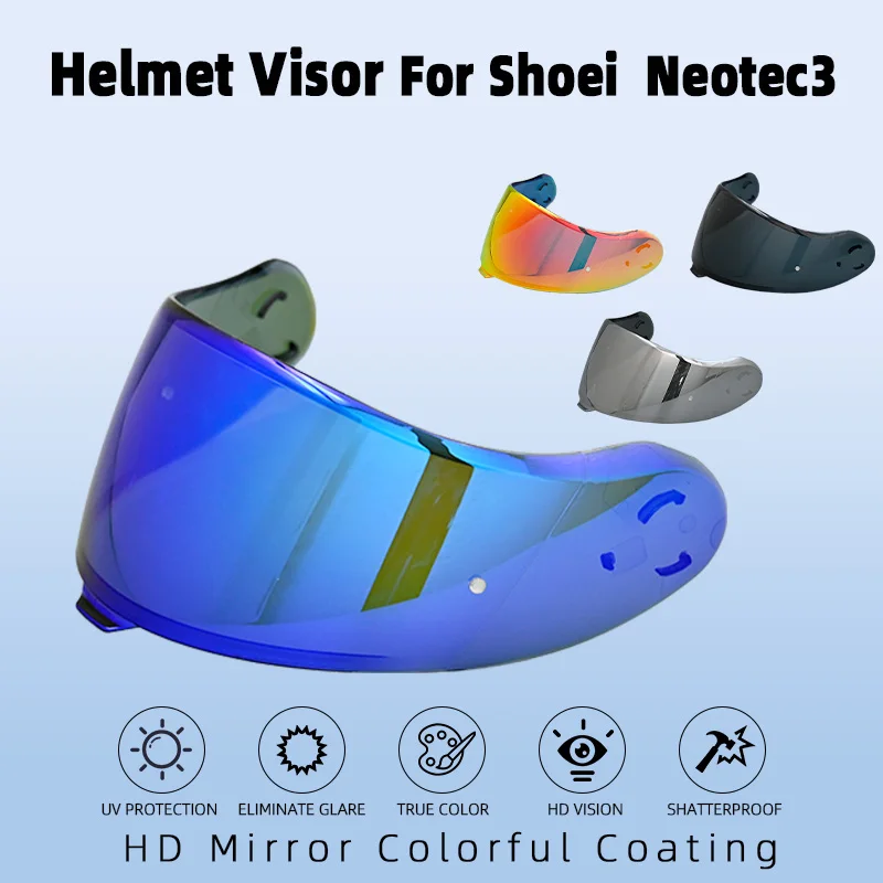 Motorcycle Helmet Shield for Shoei Neotec 3 Motorcycle Helmet Visor UV Protection Casco Moto Visera Sunshield Windproof Visors