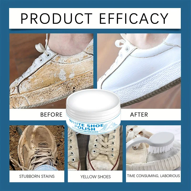 Fasilawei White Shoe Polish for Deep Conditioning Noticeable Results Bright Restoration