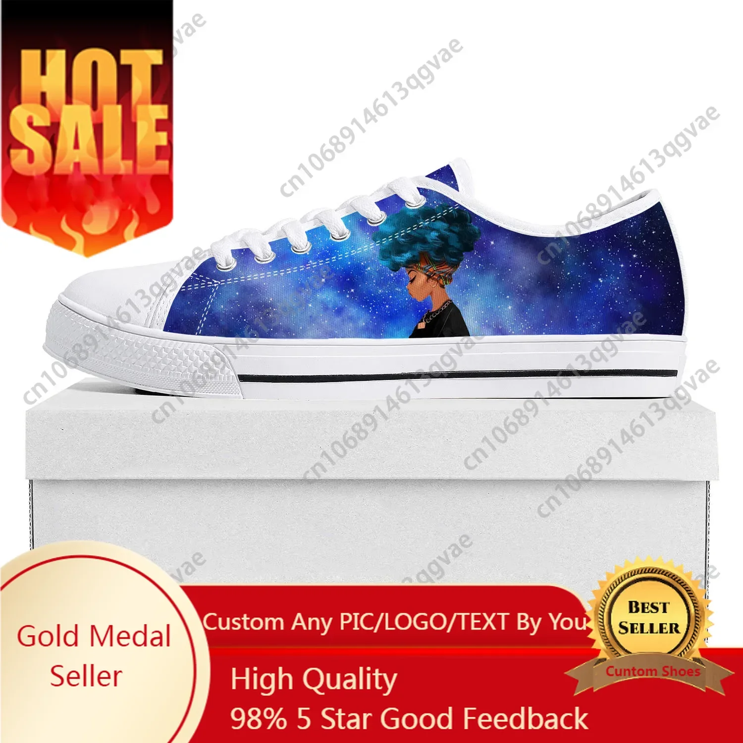 African Woman Black Pop Low Top High Quality Sneakers Mens Womens Teenager Canvas Sneaker  Prode Casual Couple Shoes Custom Shoe