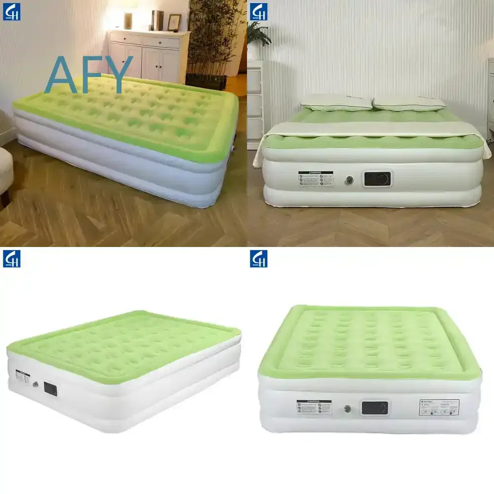 Luxury Camping Air Mattress Upgraded Inflatable Mattress Bed for Travel with AC Built-in Pump for Tent Sleeping Pad Outdoor