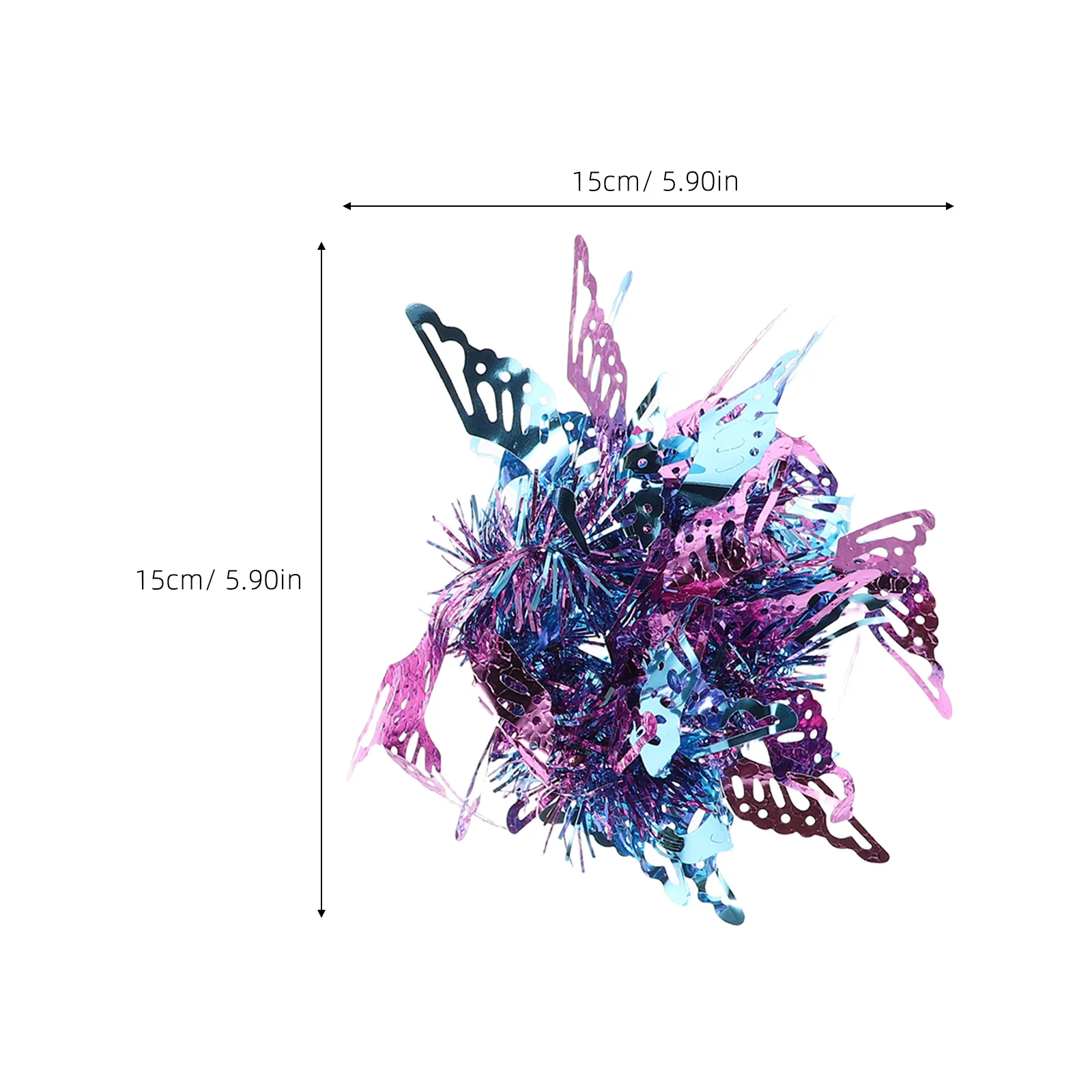 6 قطع من زهور اليد للتشجيع باللون الأزرق والوردي المعدني بوم بومس إكسسوارات الرقص خفيفة الوزن للعروض والمناسبات الرياضية #2