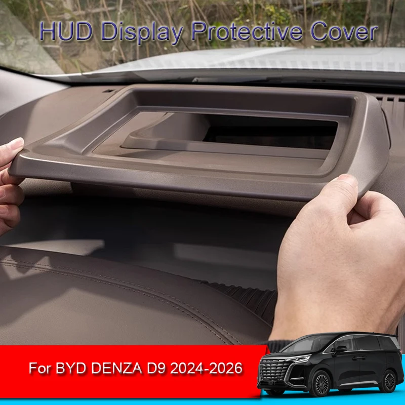 Car HUD Display Protective Cover For BYD DENZA D9 2024 2025 Head Up Display Reflective Projection Screen Dustproof  Accessor