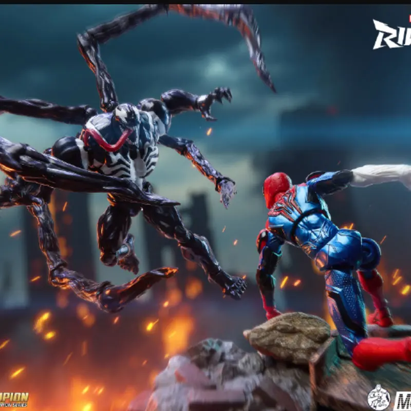 Nieuwe Blokees Figuur SpiderMan Rivals Kampioen Klasse Spider-Man Venom Model Kit Action Figure Blind Box Collectible Assembly Toys
