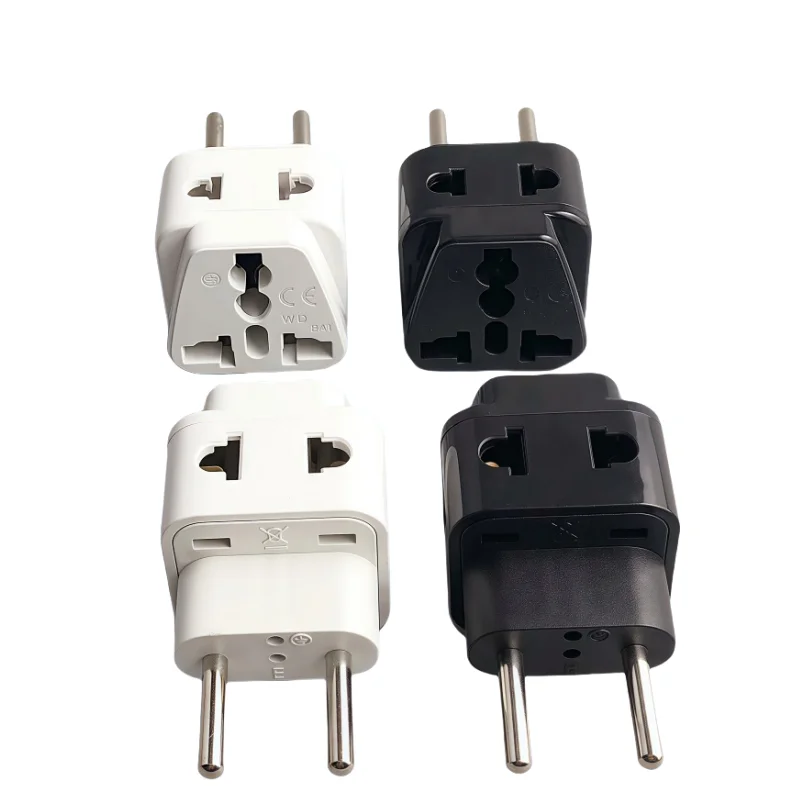 2 in1 universal EU Plug Adapter Convert Plug WDI-9C EUpower Plug European Round 2 Pins Travel Adapter 1pcs