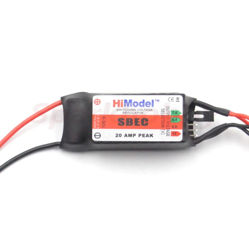 HiModel 20A BEC Servo Power Supply 2-12S Lipo Output Voltage 7.4V / 8.4V / 9V / 12V For Remote Control Drones Racing Robot Model