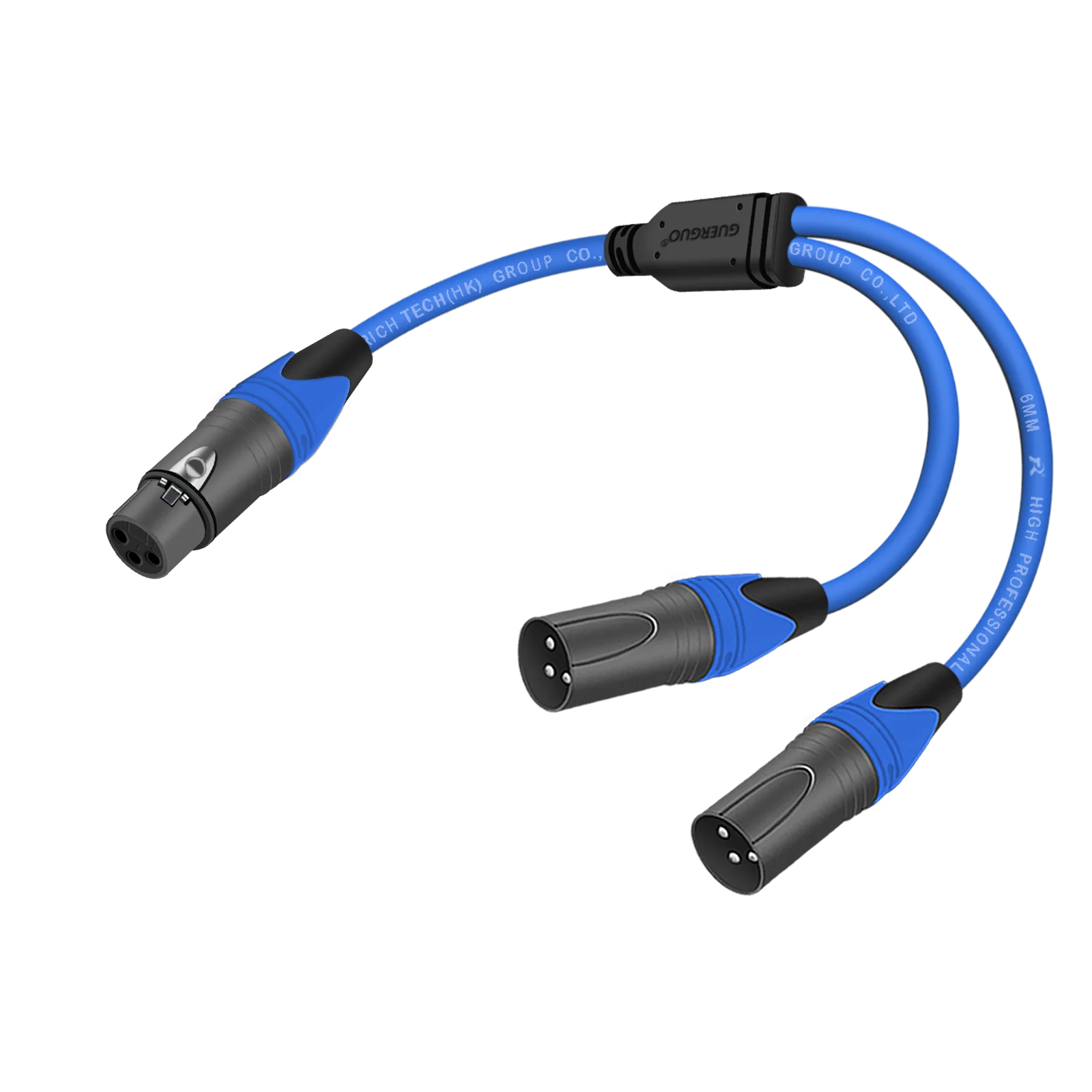 3-Pin XLR-Buchse auf Dual-2-Stecker Y-Splitter Audio-Adapterkabel für Verstärker, Lautsprecher, Kopfhörer, Mixer – Detail 4