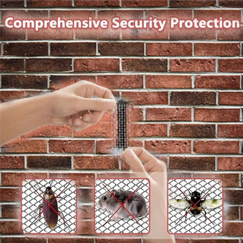 ABJO-Easy Install Weep Hole Covers In Stainless Steel, For Brick Wall Applications-100 PCS Set