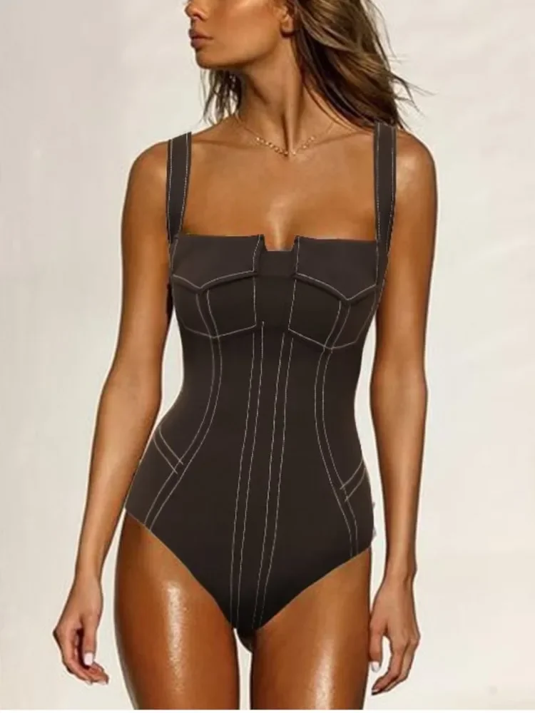 2024 Women Beach 2 Piece Sets Bikini Cover-Ups Swimsuit Tops And High Waist Pants Sexy Ladies Swimming Cover Up Bathing Suit