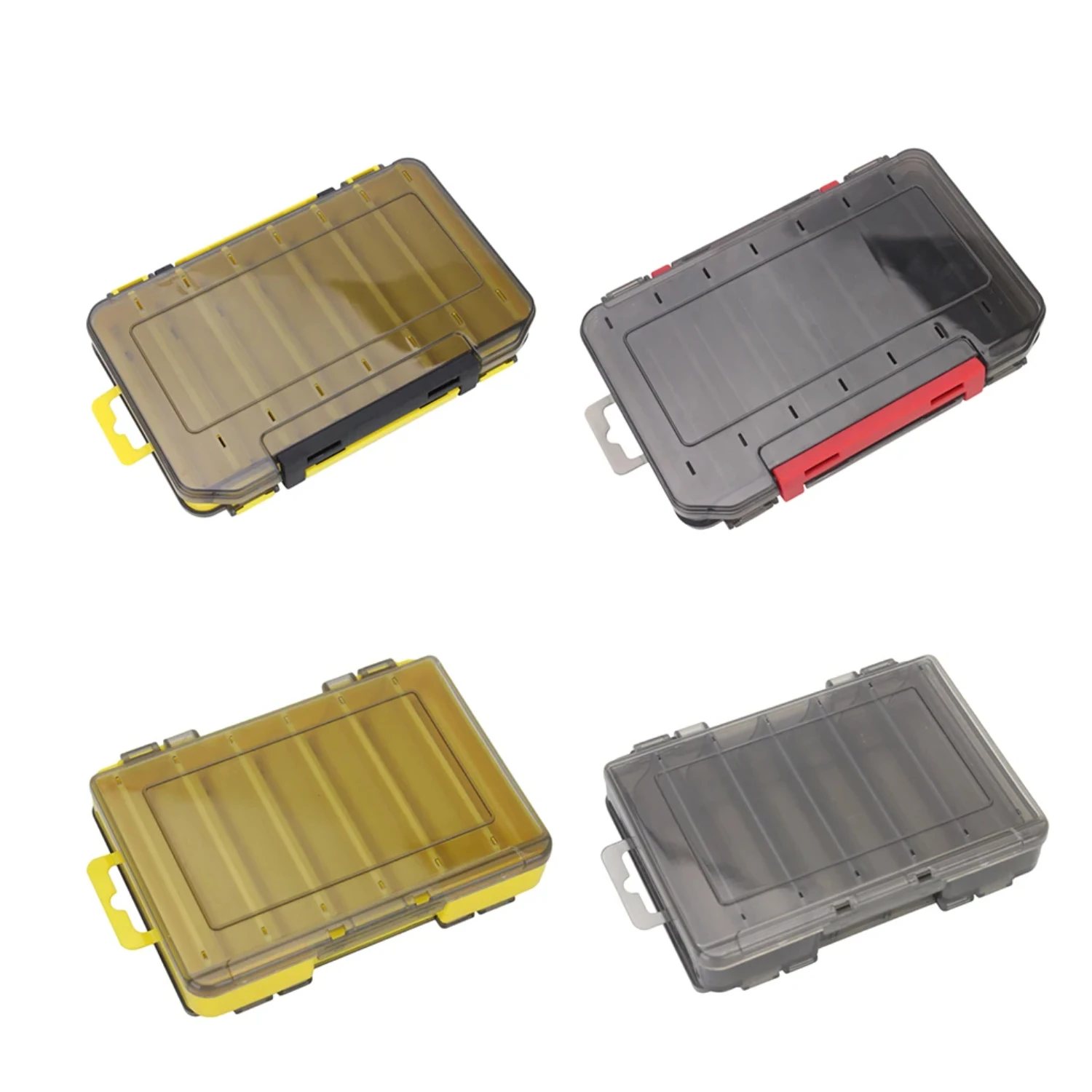 Fishing Lure Box Squid Jig Box Both Side  Lure Case Holder 12 14 Compartments Egi Squid Jig Pesca Accessories Box