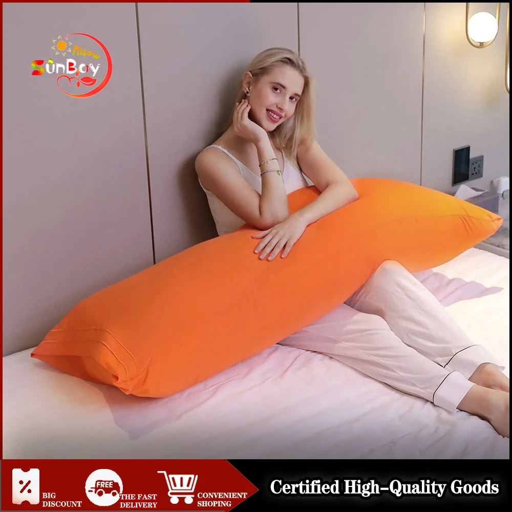 

Superfine Plush Body Pillow Custom Short Plush Cushion Soft Long Pillow Cover Case Pure Color For Bed Sleeping