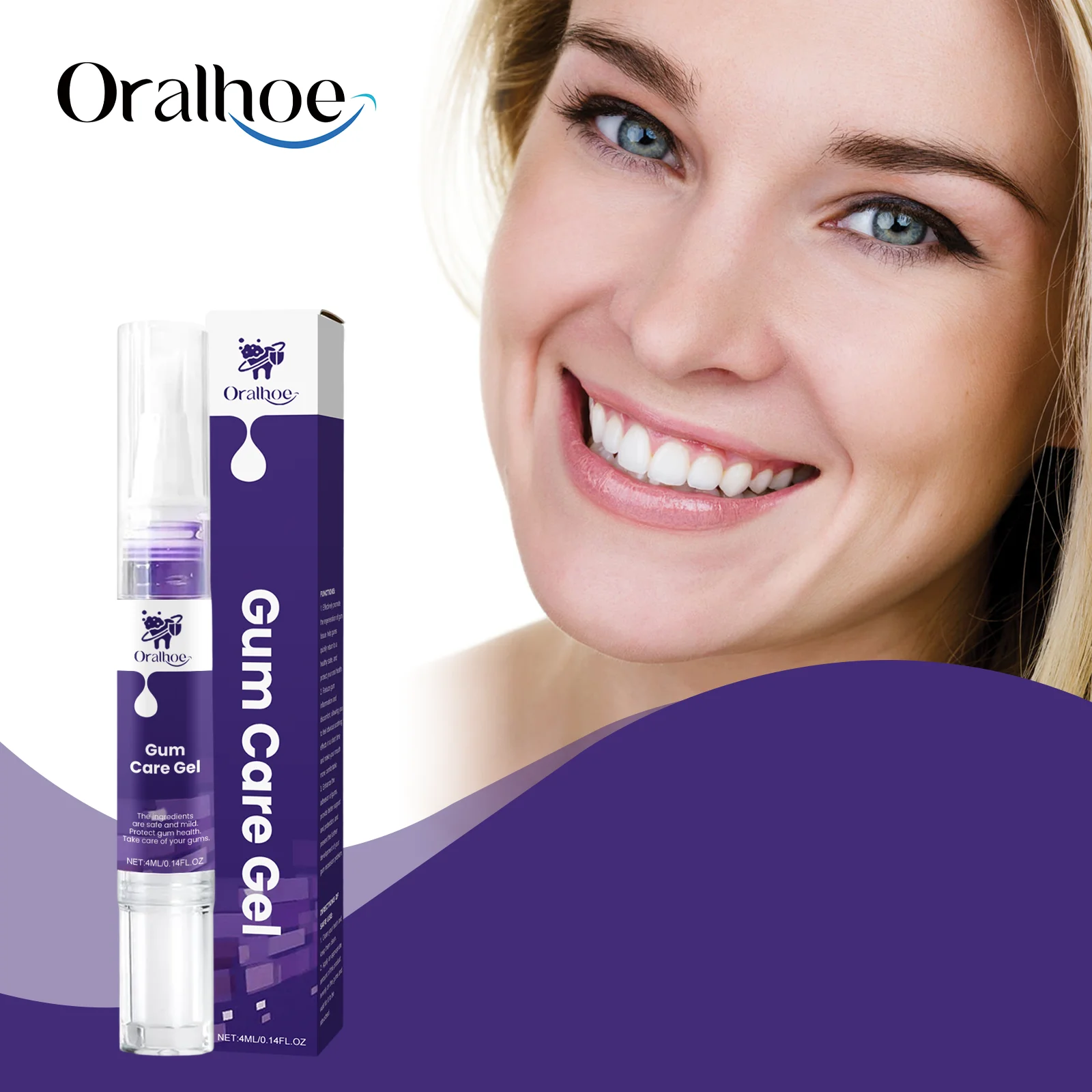 Oralhoe Damaged Gum Repair Gel Anti Gum Recession Relieve Inflammation Sore Reduce Cavity Caries Yellowing Teeth Whitening Care