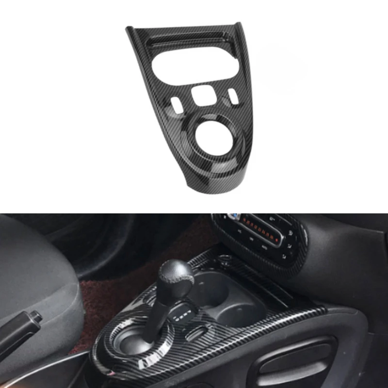 For Smart Fortwo/Forfour 453 2015 2016 2017 2018 2019 2020 2021 LHD Carbon Fiber Style Gear Shift Panel Cover Trims Replacement