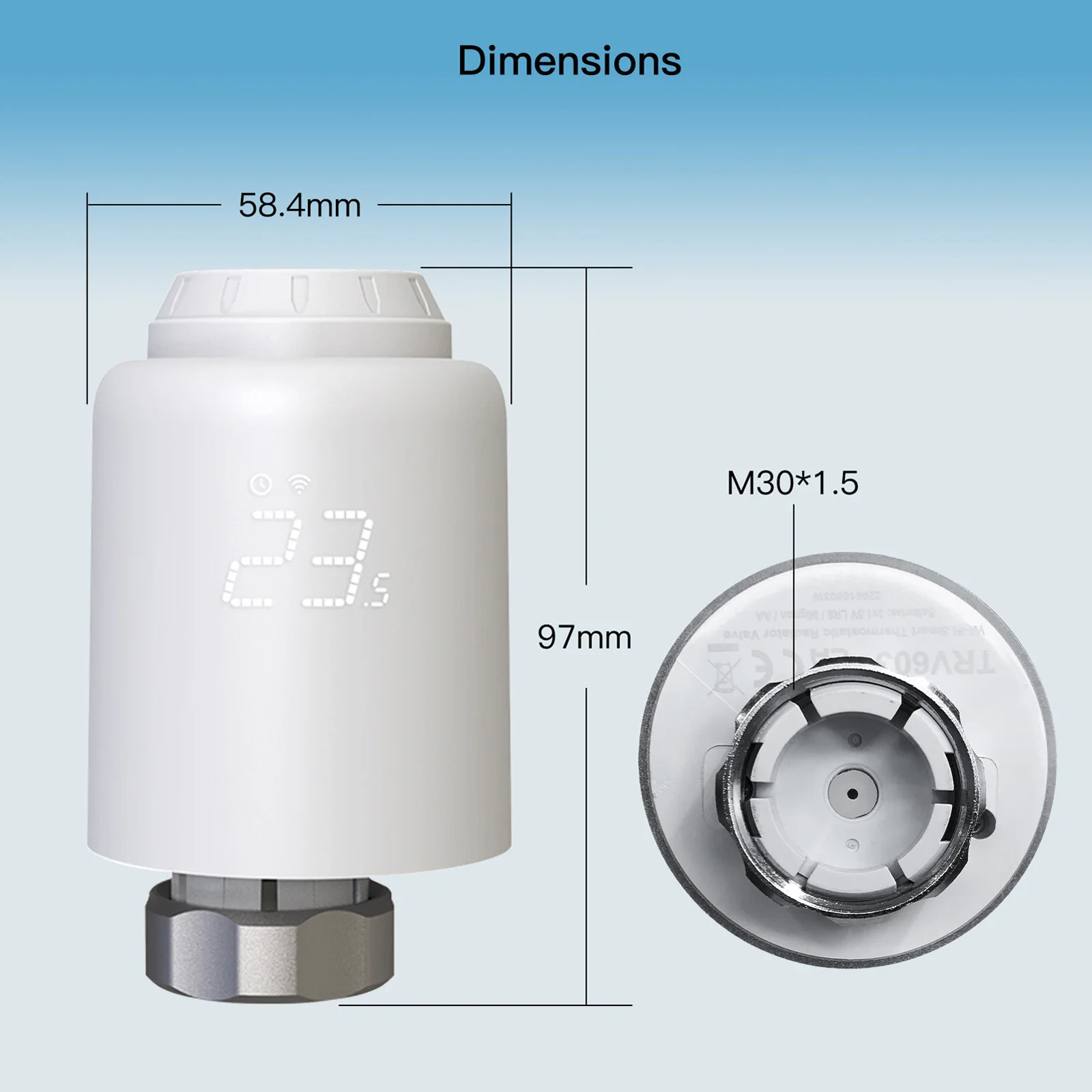 Intelligent LED Screen Thermostatic Valve Switch for Energy Efficient Radiator Control with Automatic Conversion