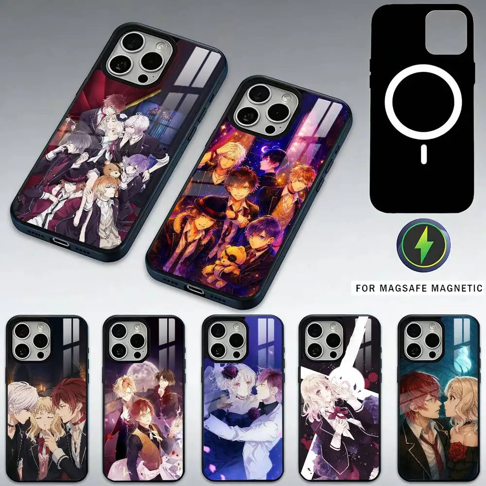 

D-Diabolik-ks Anime L-Lovers Phone Case For iPhone17,16,15,14,13,12,11 Plus,Pro Max Magnetic For Magsafe Wireless Charging
