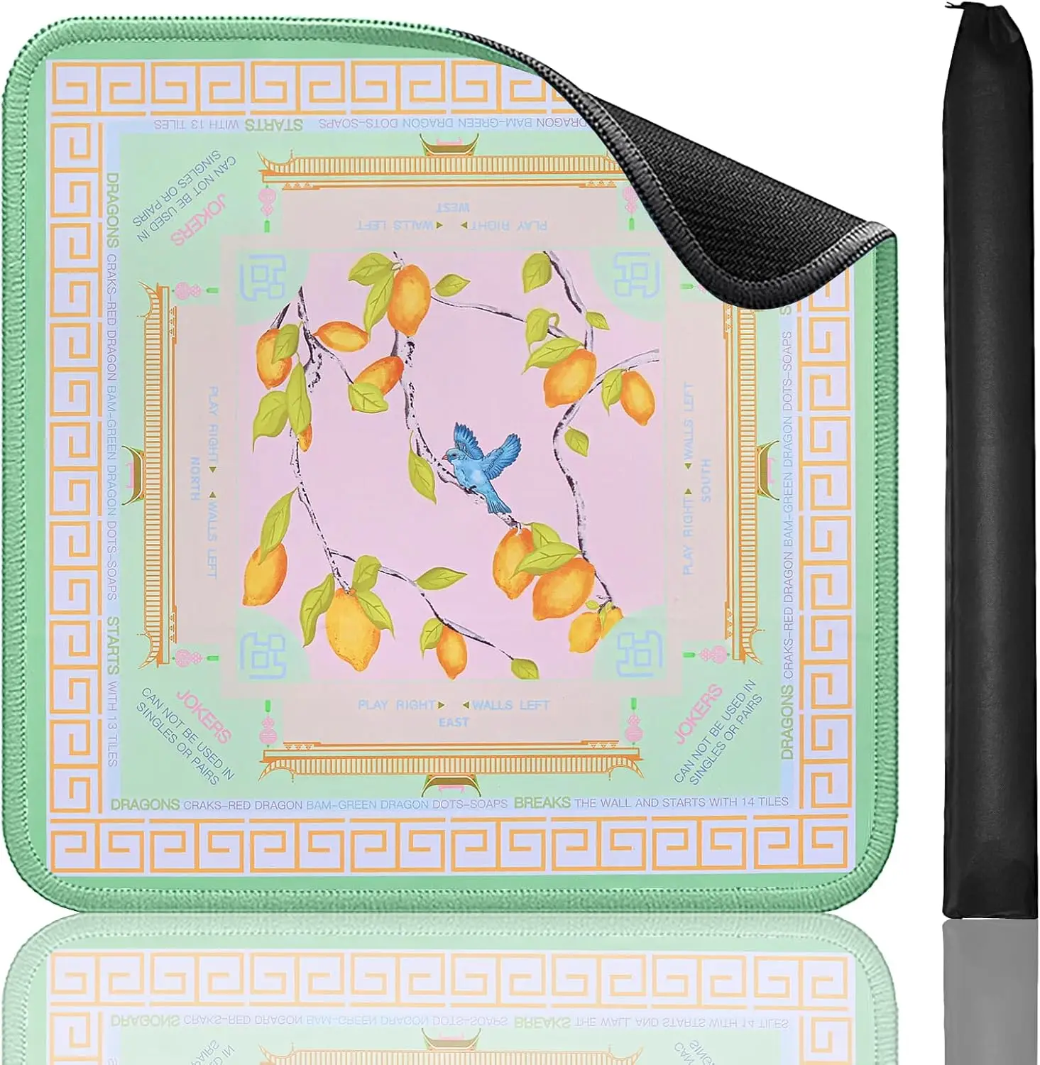 

Printed Learning Mahjong Mat 33x33 Anti-Slip Noise-Reducing for Games Poker Dominoes