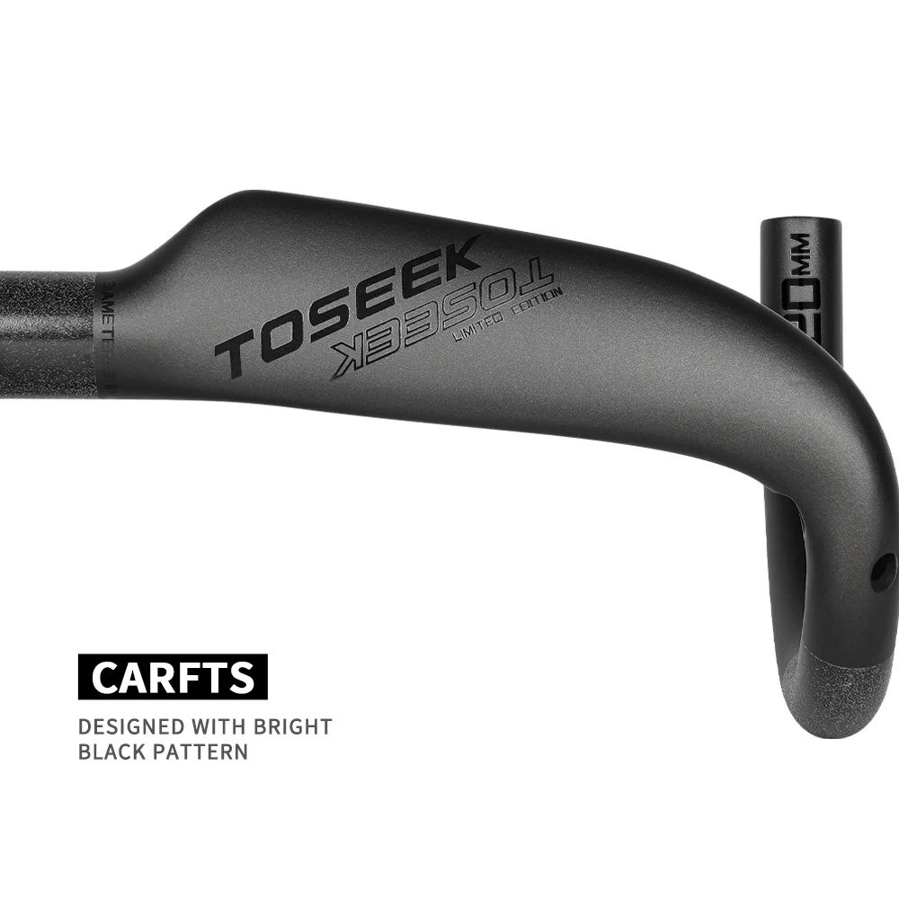 TOSEEK ZXB-TWO Bike Carbon Road Handlebar 400/420/440mm UD Matt Internal Routing Road Bicycle Handle Bar